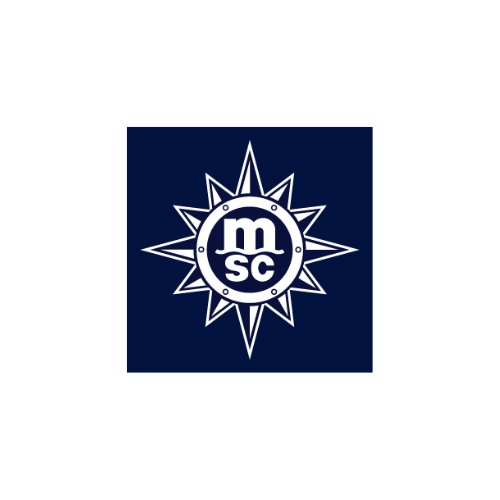 MSC Cruises logo: white compass star, 