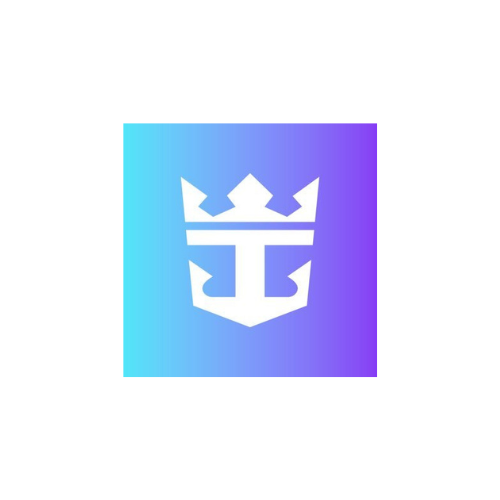 White anchor and crown logo on a gradient blue to purple square.