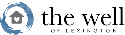 A logo for the well of lexington with a house and a heart.