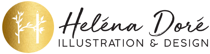 Heléna dore illustrations and design logo homemade gifts and homeware