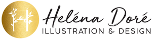 Heléna dore illustrations and design logo homemade gifts and homeware