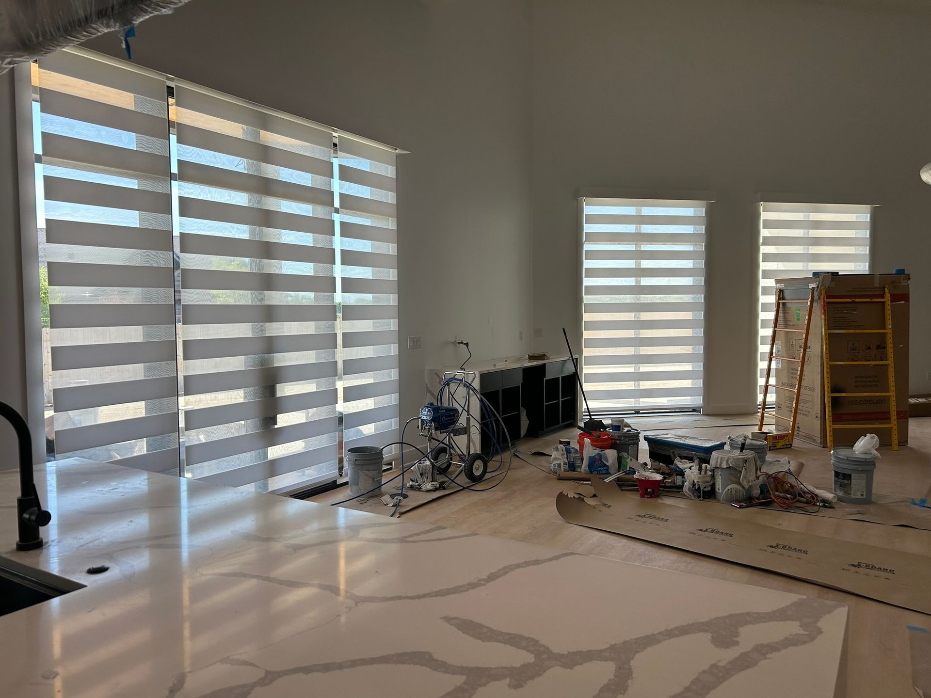 Blackout shades in a Texas bedroom