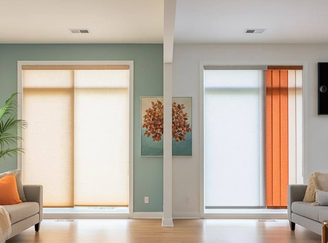 panel track vs honeycomb shades 