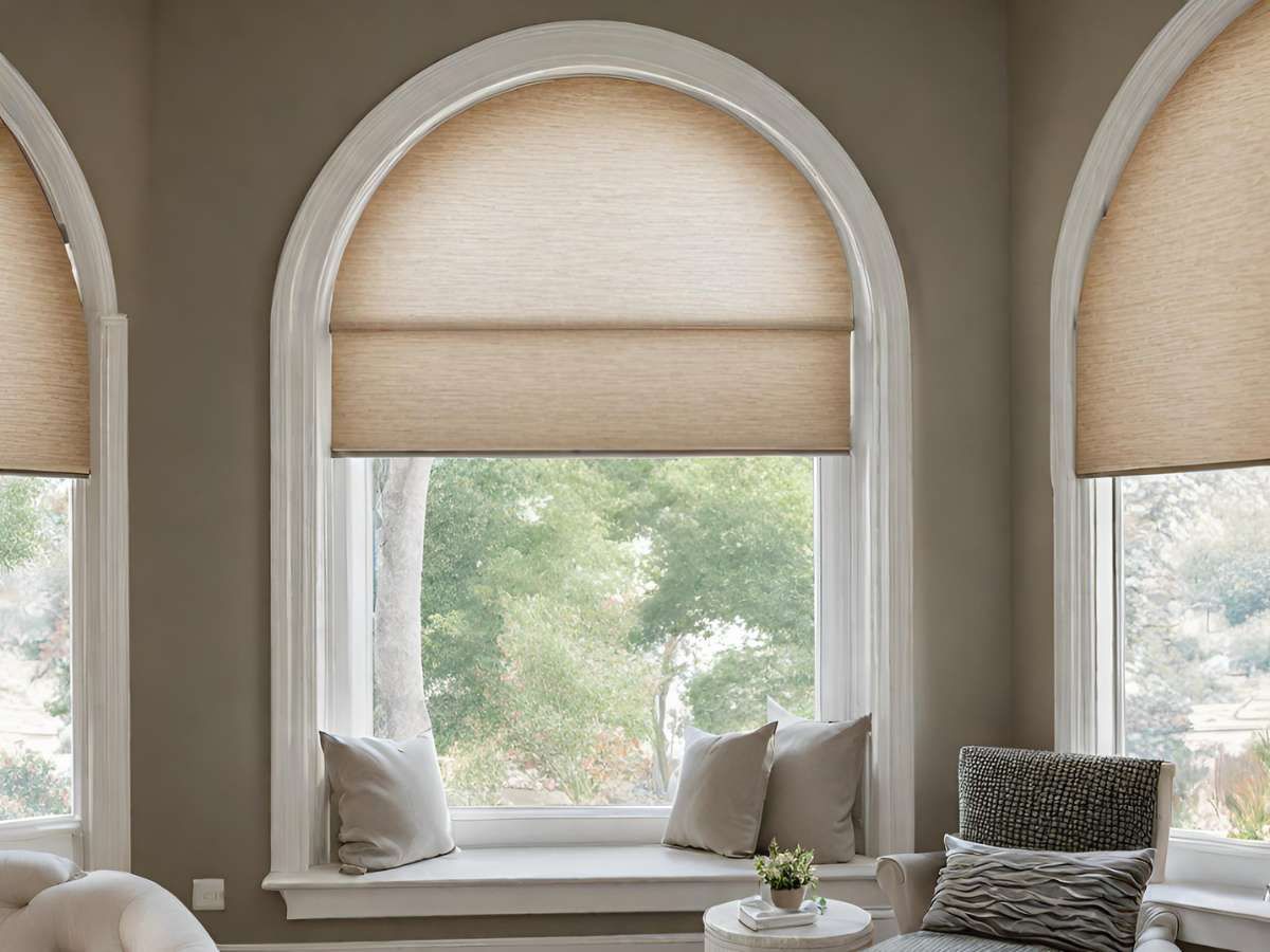 Custom-Fit Arched Roller Shades