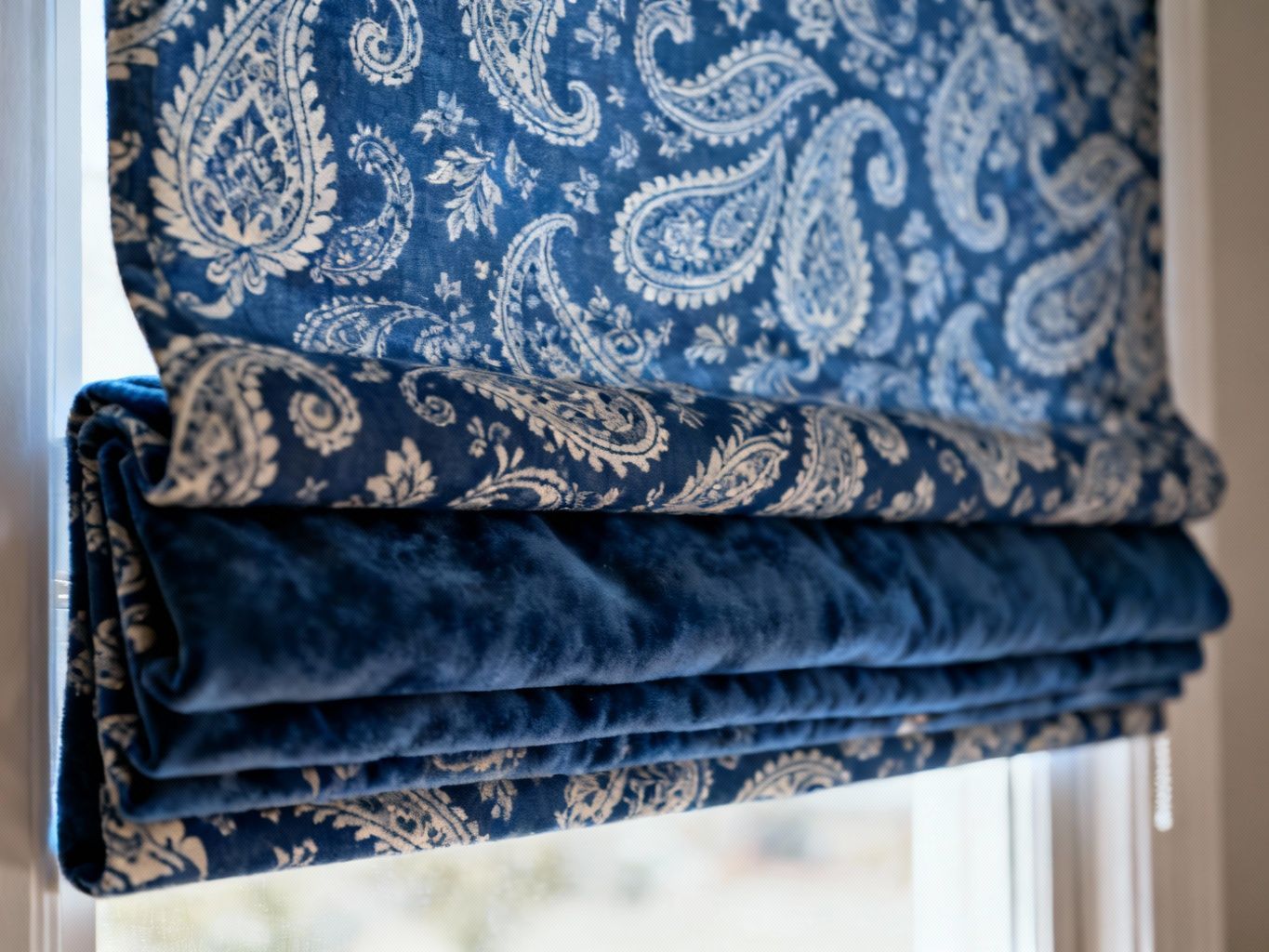 4. Roman Shades with Thermal Lining