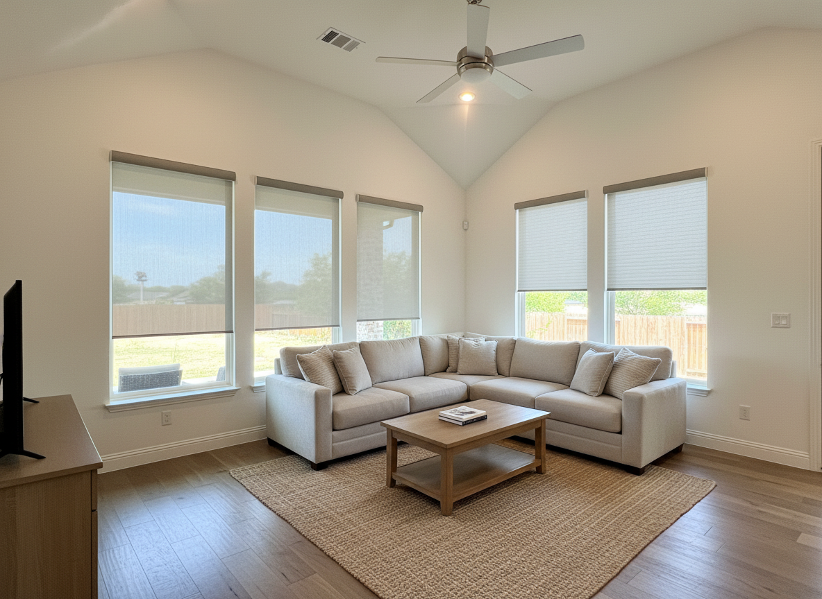 interior of a Central Texas home during a bright summer afternoon -love is blinds, tx