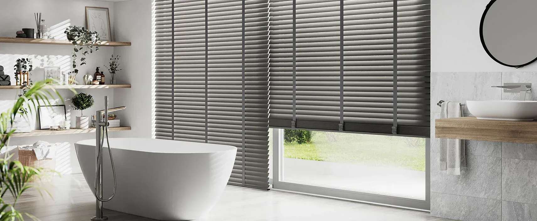 What type of blinds should you use in a bathroom?