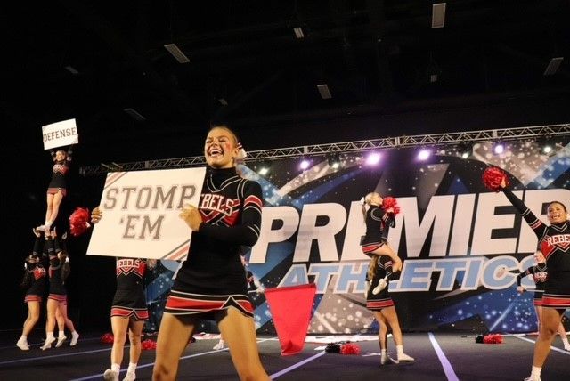Smiling cheerleader