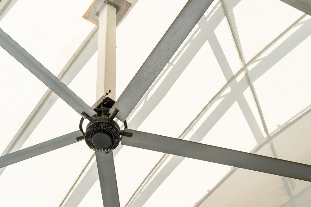 Large Industrial Ceiling Fan With Five Blades — Aliance Group in Macksville, NSW