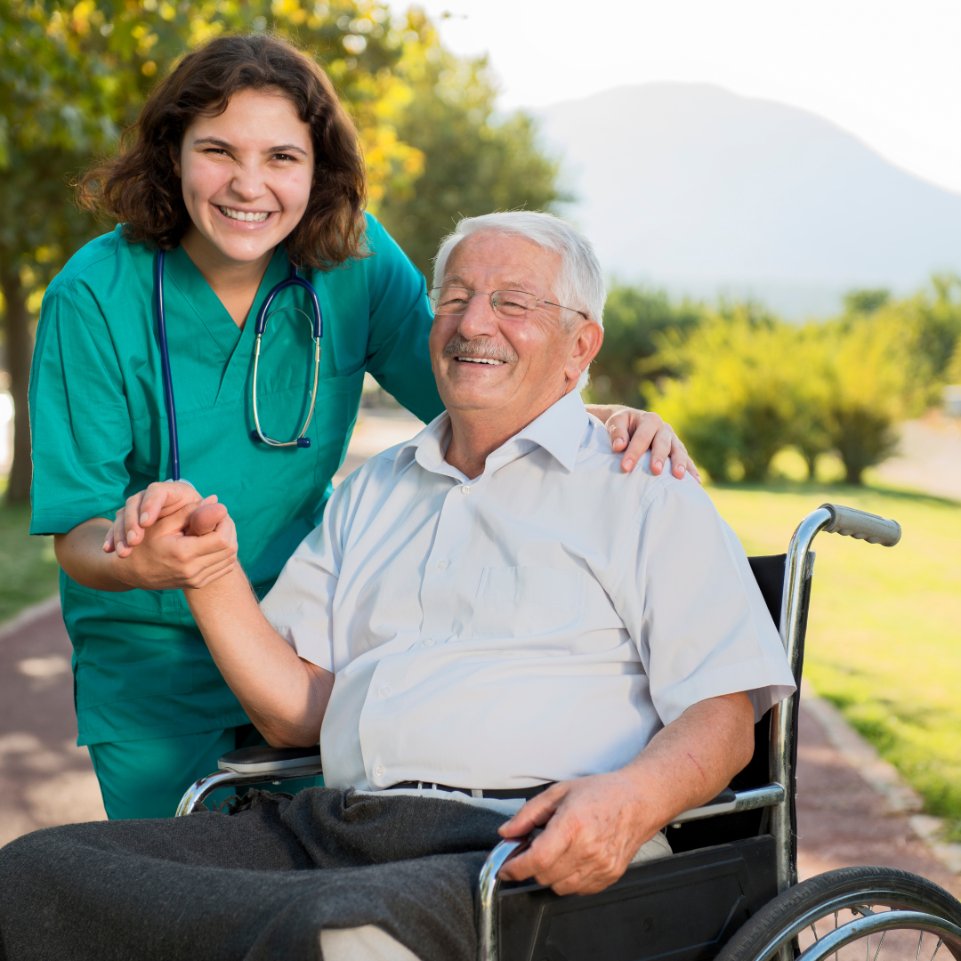 smiling caregiver