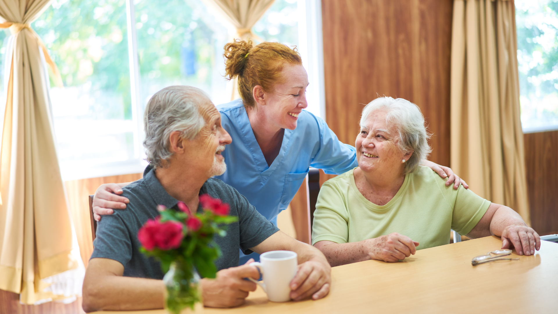 Geriatric Nurse Taking Care of Senior Couple