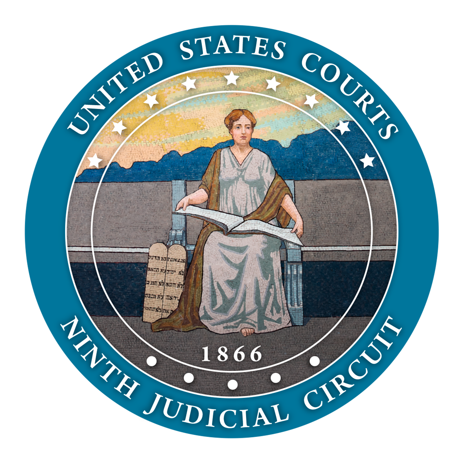 The seal of the united states courts ninth judicial circuit