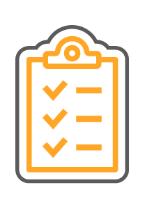 An icon of a clipboard with arrows pointing in different directions.