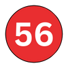 The number 56 is in a red circle on a white background.