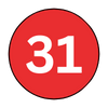 The number 31 is in a red circle on a white background.