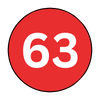 The number 63 is in a red circle on a white background.