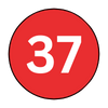 The number 37 is in a red circle on a white background.