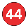 The number 44 is in a red circle on a white background.