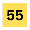 A yellow square with the number 55 on it.