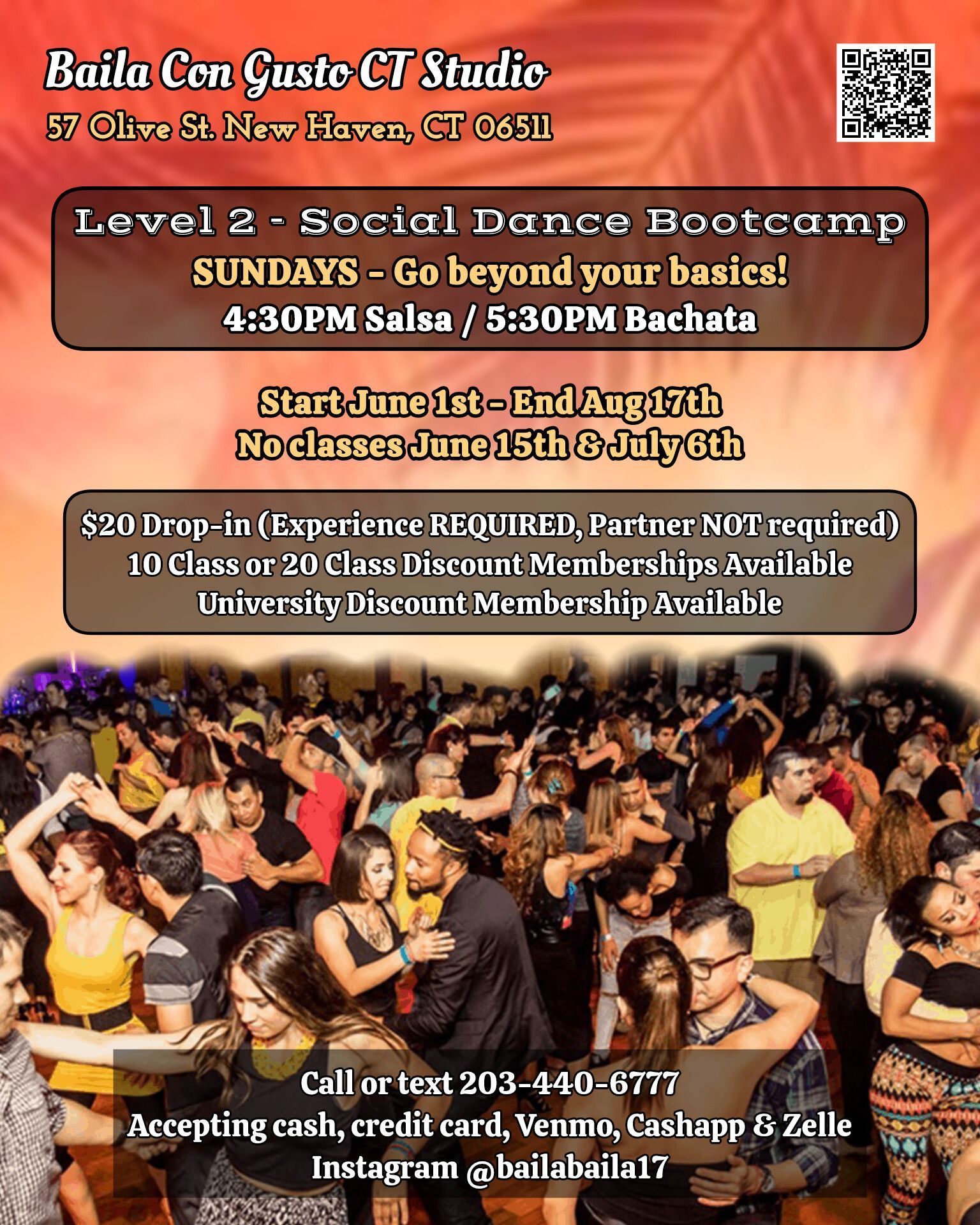 A woman is dancing on a poster for heels training beginner.
