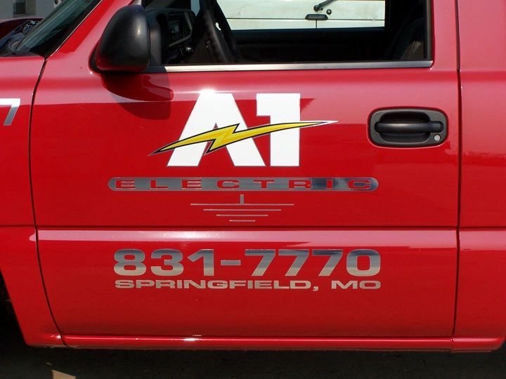 Red A1 Eletric Truck — Springfield, MO — Stripes and Stuff Graphics