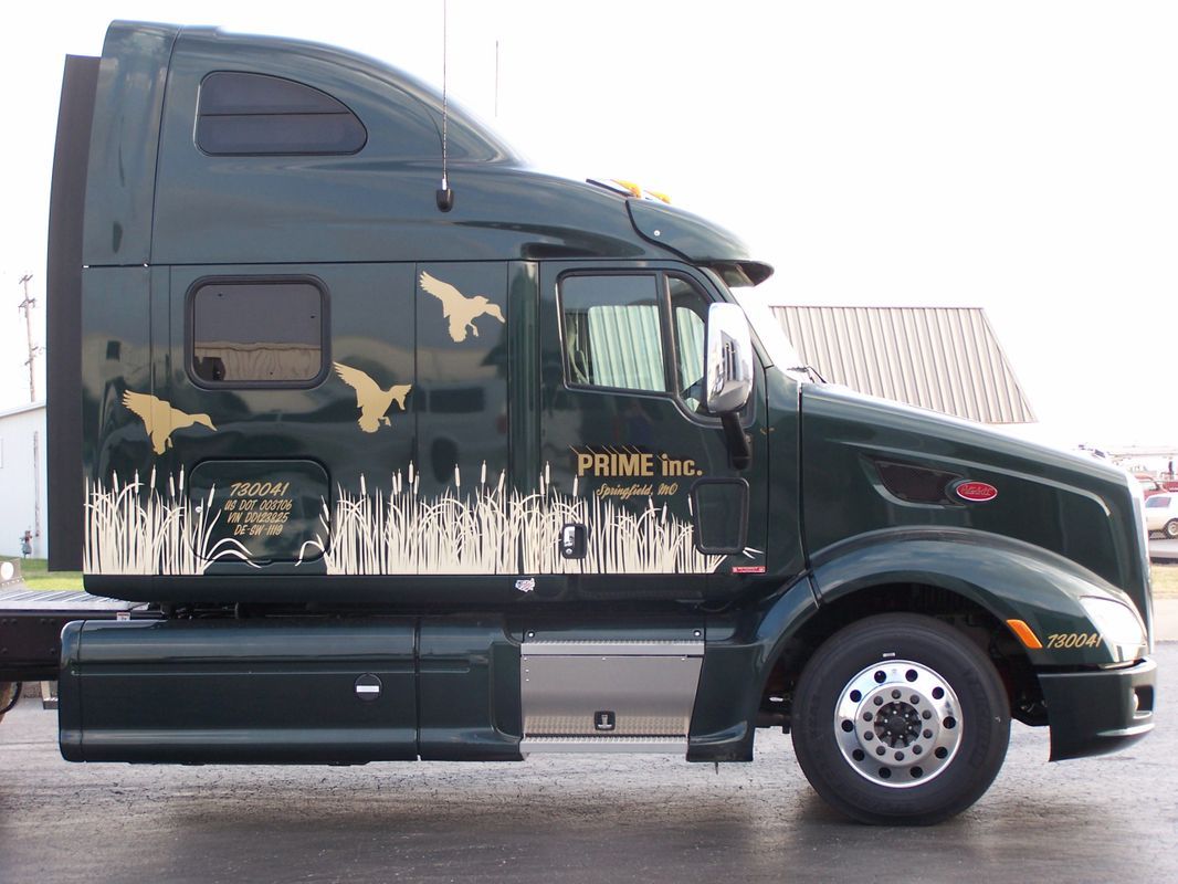 Dark Green Prime Truck — Springfield, MO — Stripes and Stuff Graphics