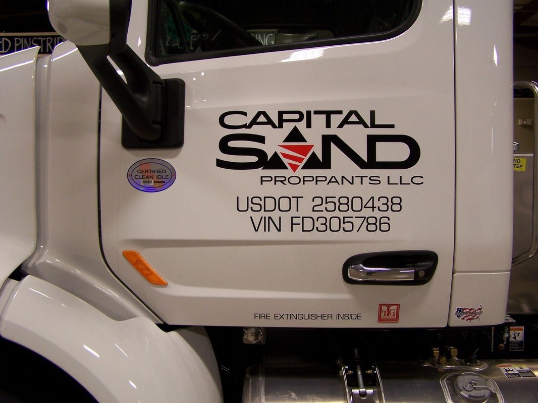 White Capital Sand Truck — Springfield, MO — Stripes and Stuff Graphics