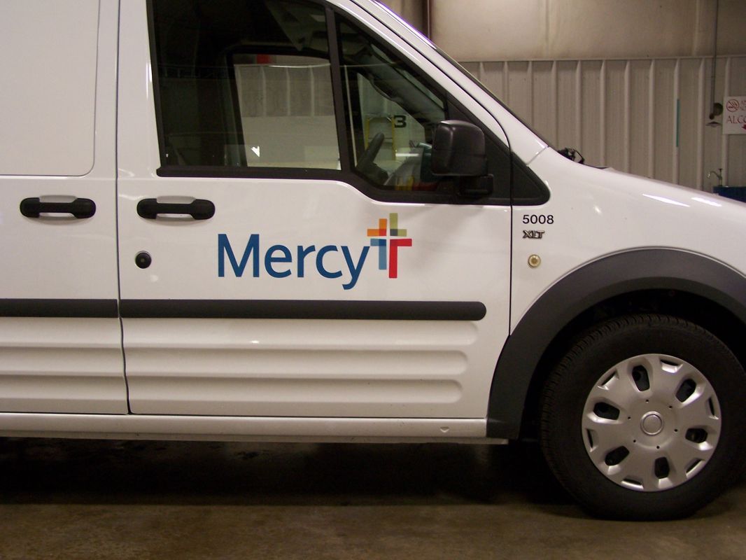 White Mercy Truck — Springfield, MO — Stripes and Stuff Graphics