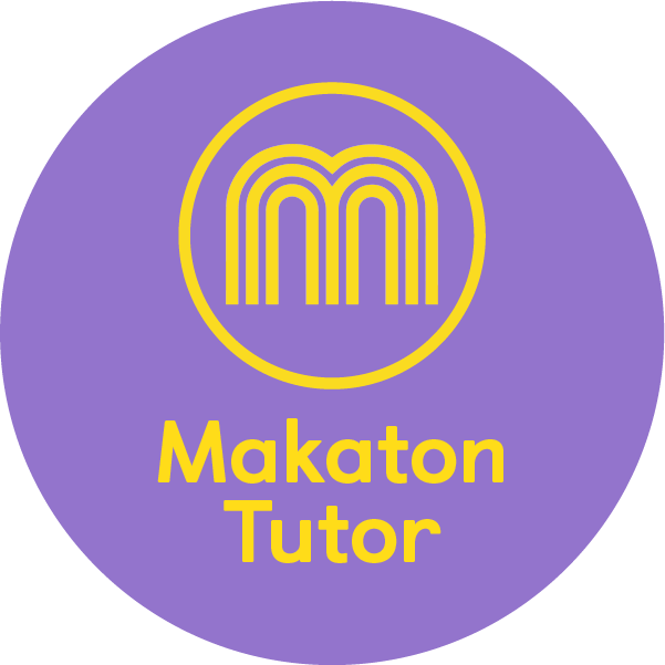 Purple circle logo with yellow