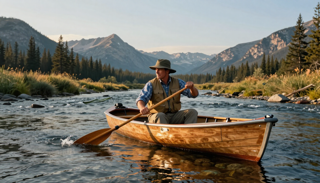 Professional fishing guide on Salmon River