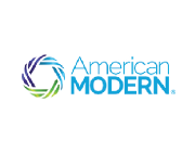 American Modern logo with a circular design in blue, green, and purple, and blue text.
