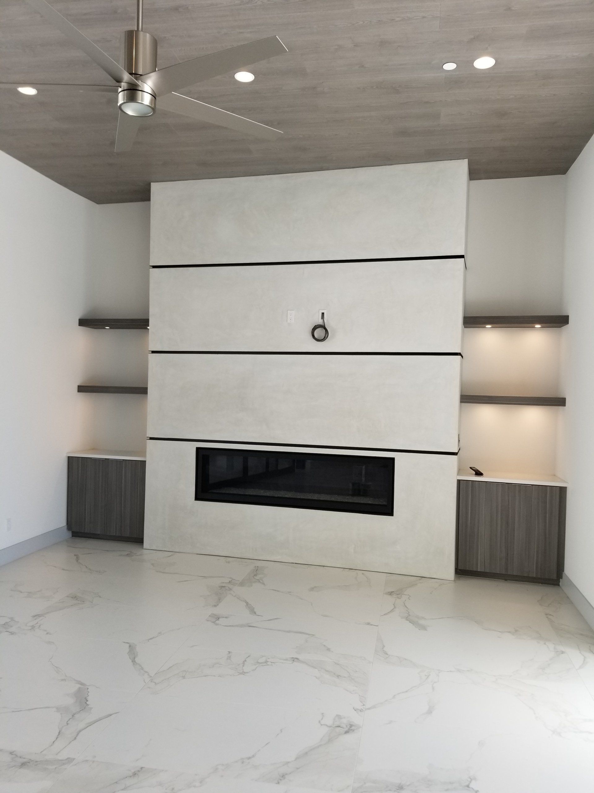 Living Room With Cabinet On Both Side - Beaumont, CA - Absolute Cabinets Inc