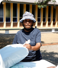 Bulk VITRA bags bags ready for distribution as part of the Social Responsibility programme.