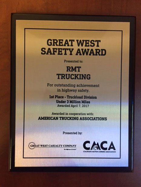 Great West Safety Award