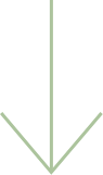 A green arrow pointing down on a white background.