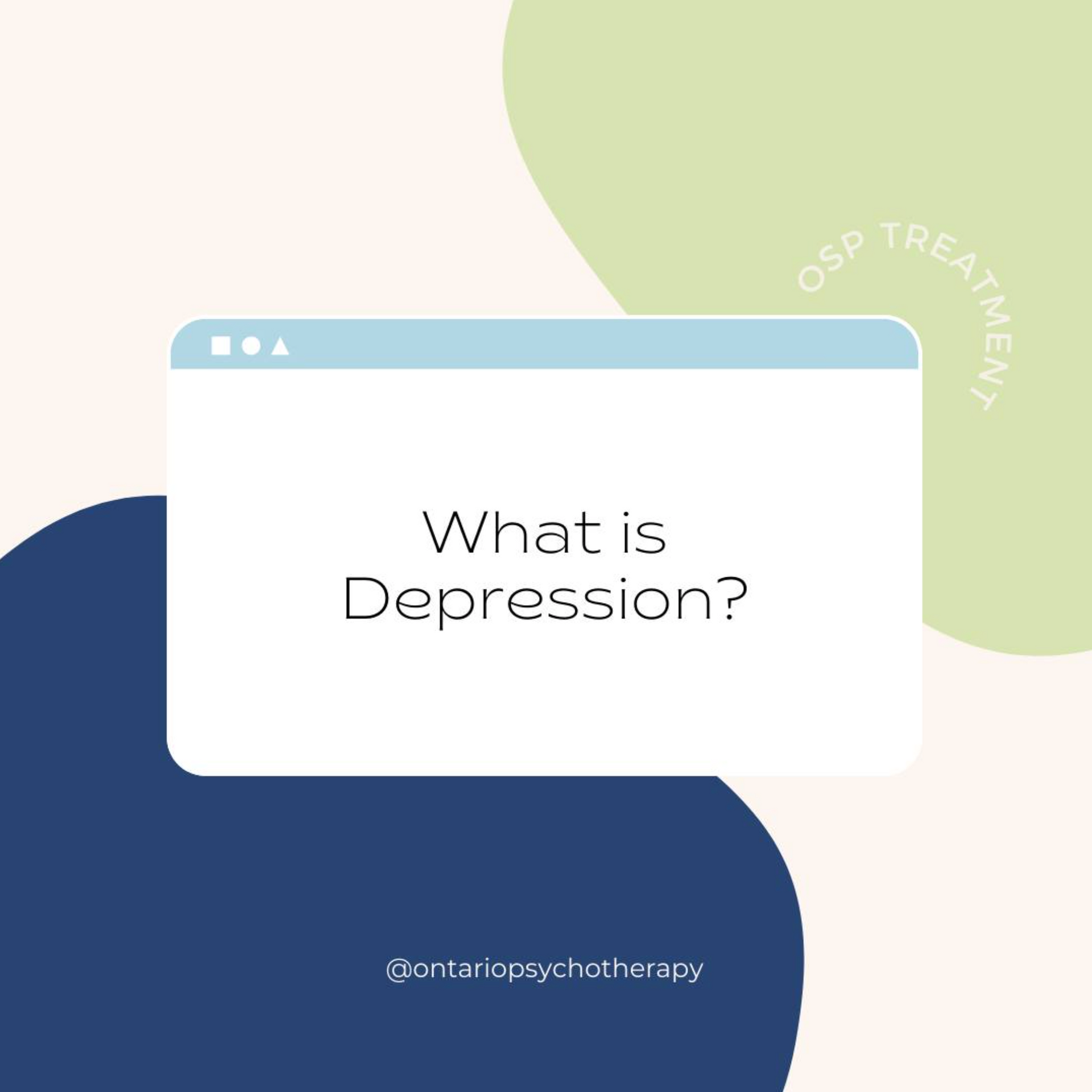 A computer screen with the words `` what is depression '' on it.