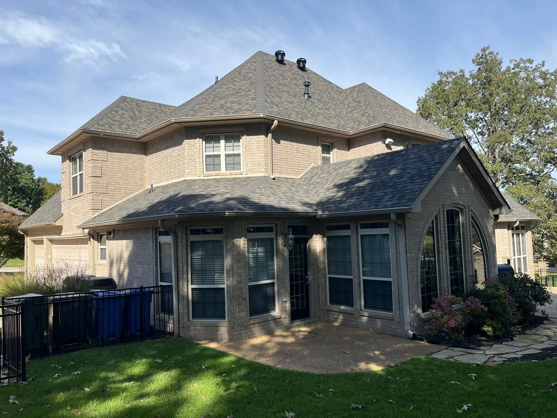 two story home with new roof