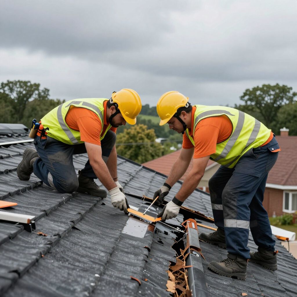 roofing crew installing residential roof