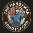 Logo for The Handyman Abbotsford featuring a stylized illustration of a worker in a triangular frame.