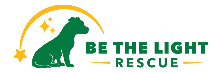 Green logo featuring a sitting dog under an arched line with stars, and the text 