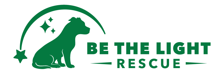 Green logo featuring a sitting dog under an arched line with stars, and the text 
