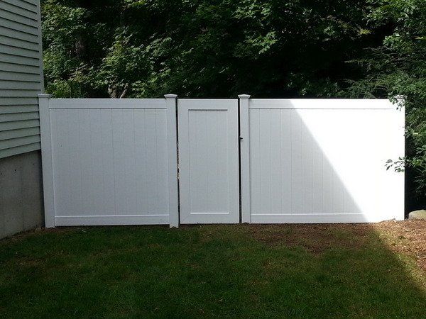 Newly Installed Rail Fence with Wood Door — Toledo, OH — Patriot Fence