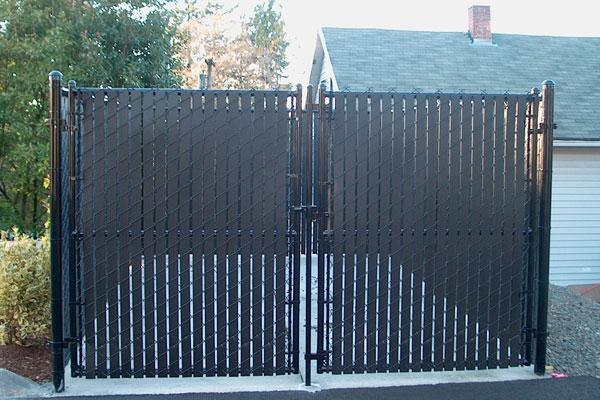 Black Chain Link with Black Industrial Slats — Toledo, OH — Patriot Fence