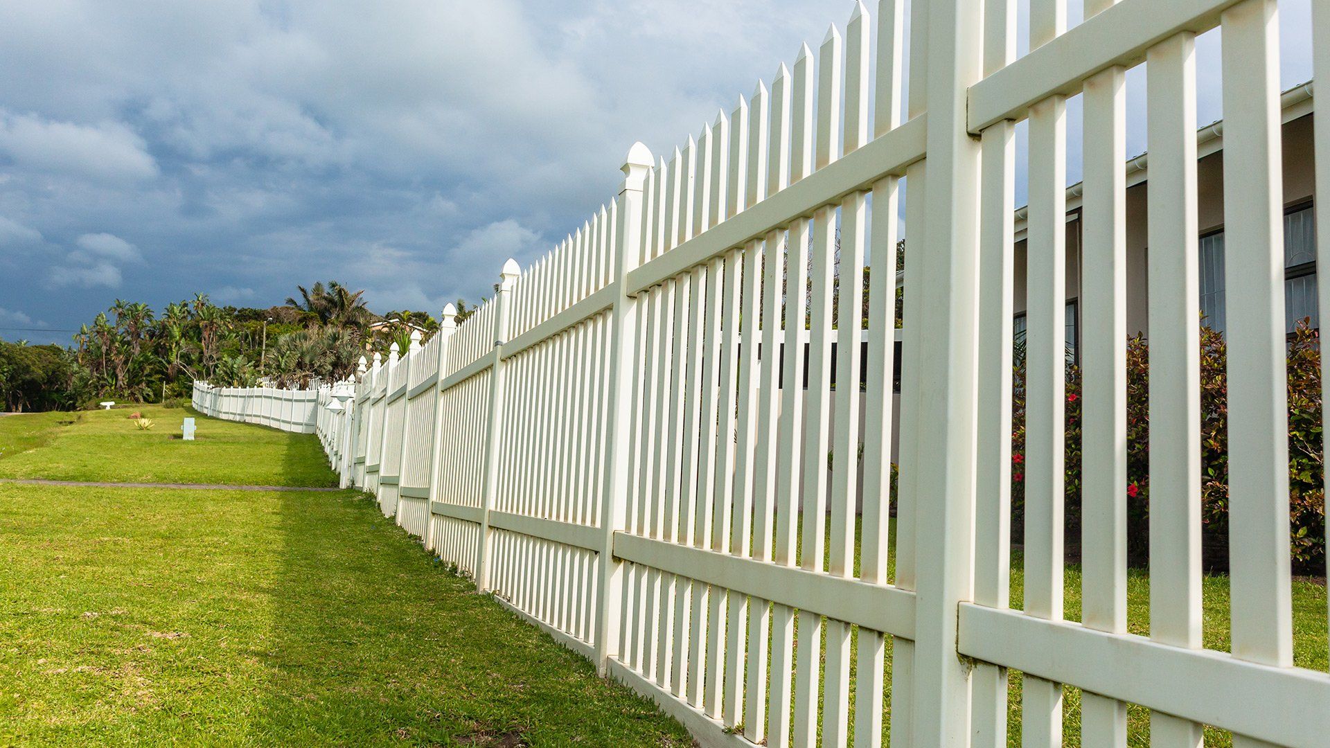 Installed White Vinyl Fence — Toledo, OH — Patriot Fence