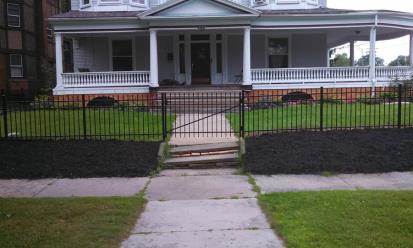 Newly Installed Black Metal Fence — Toledo, OH — Patriot Fence