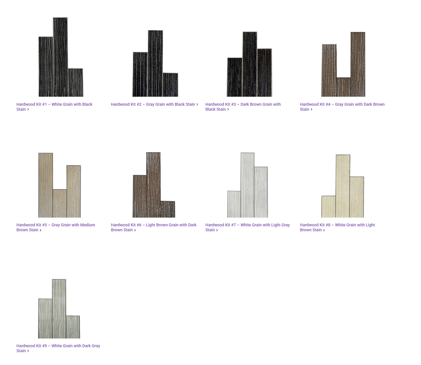Hardwood Overlay Color Choices Chart