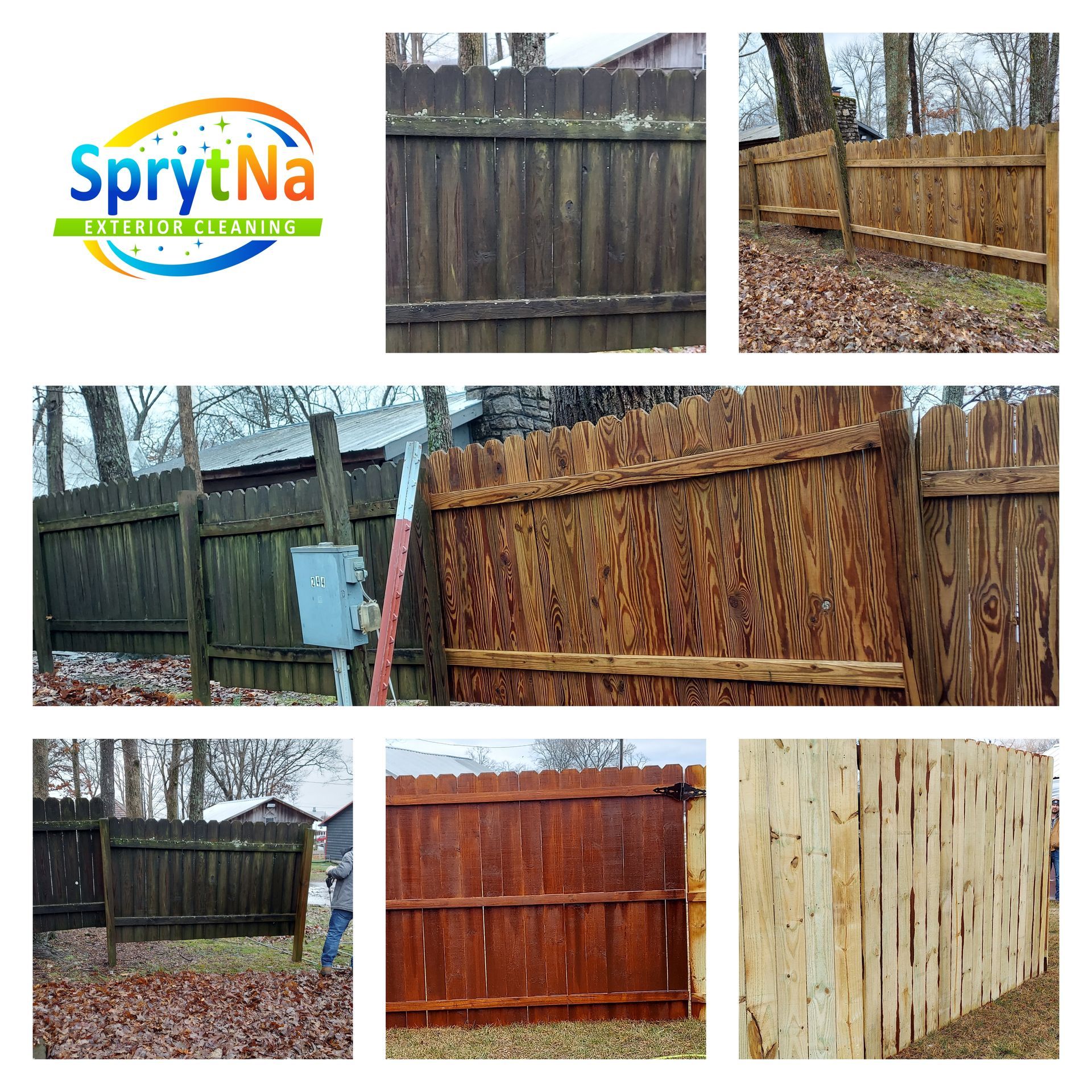 Wooden Fence: Dirty and Clean Restoration 