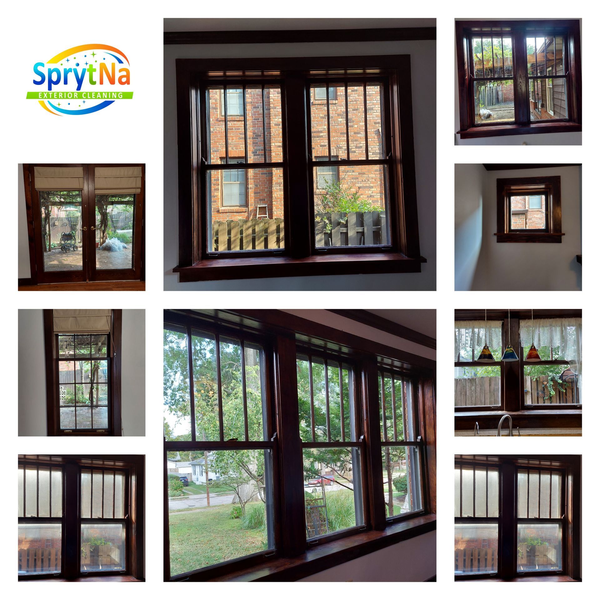 Dirty and Clean Window Panes of an older home