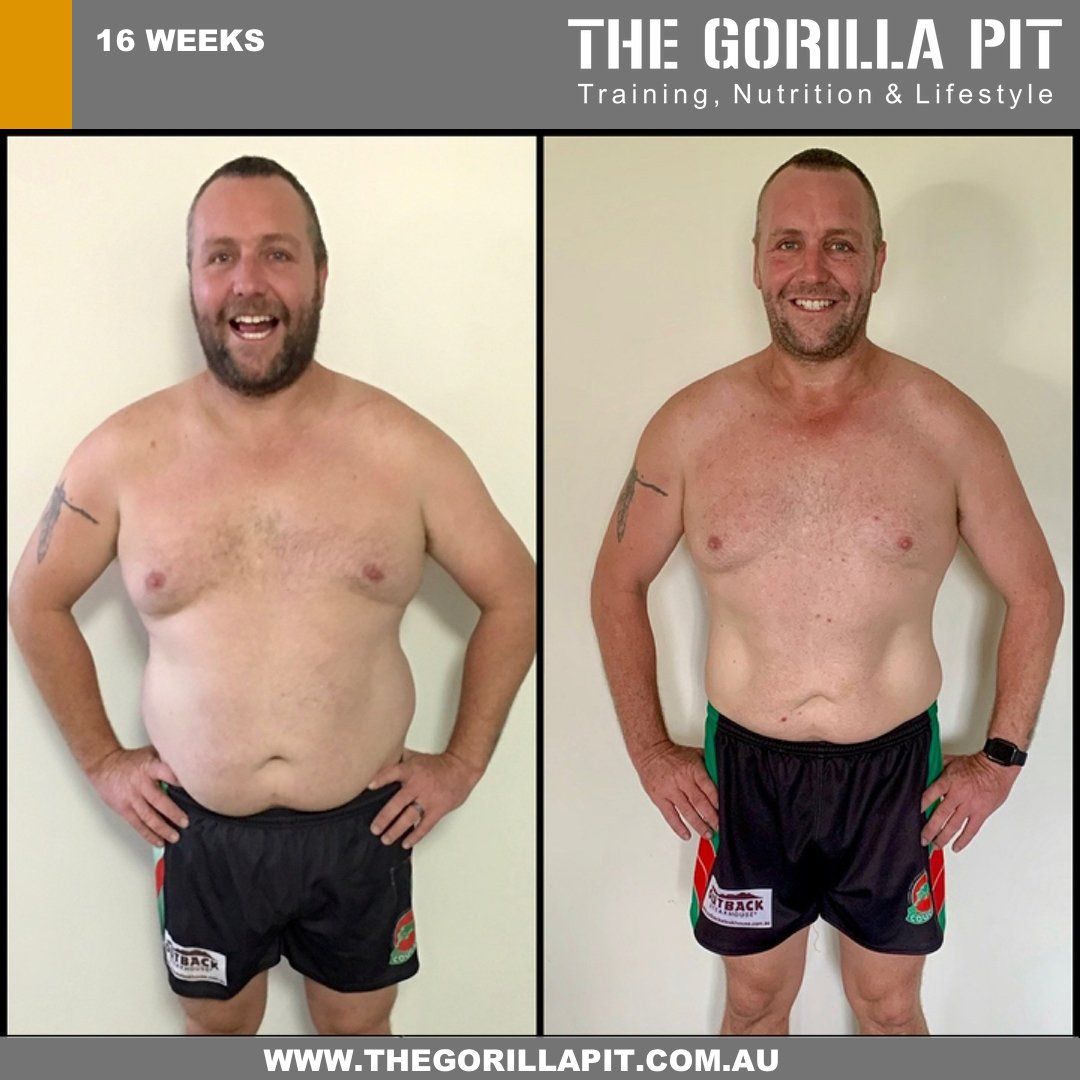 before and after fitness transformation of Adam