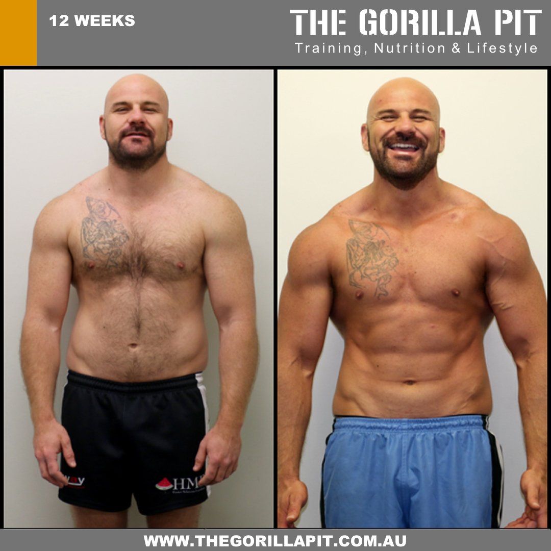 before and after fitness transformation of a man